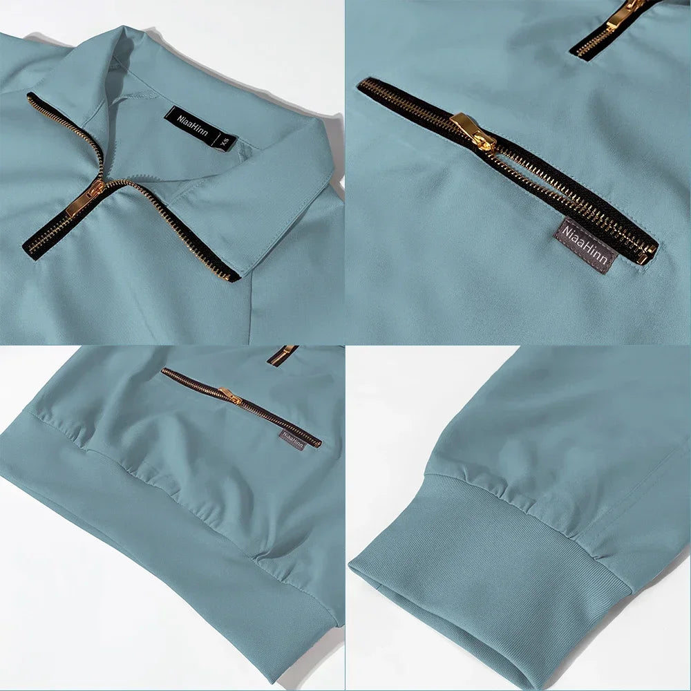 Stylish & Comfortable: Long Sleeve Fashion Medical Scrub Set for All-Day Comfort