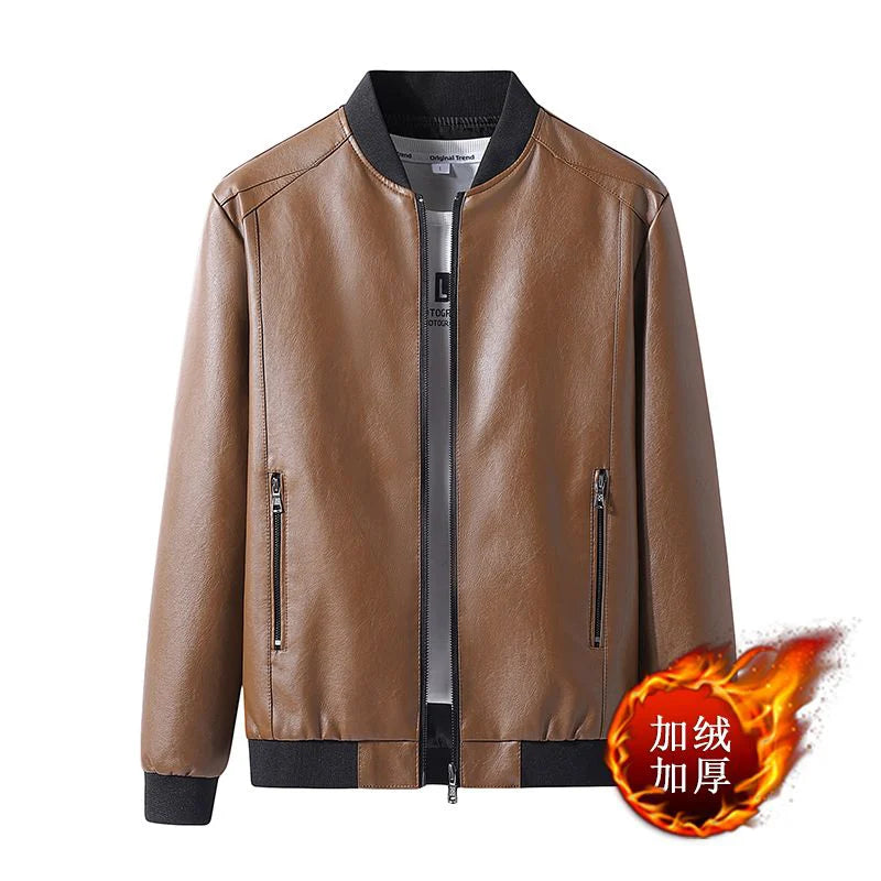 M-8XL Punk Style Men's PU Leather Jacket
