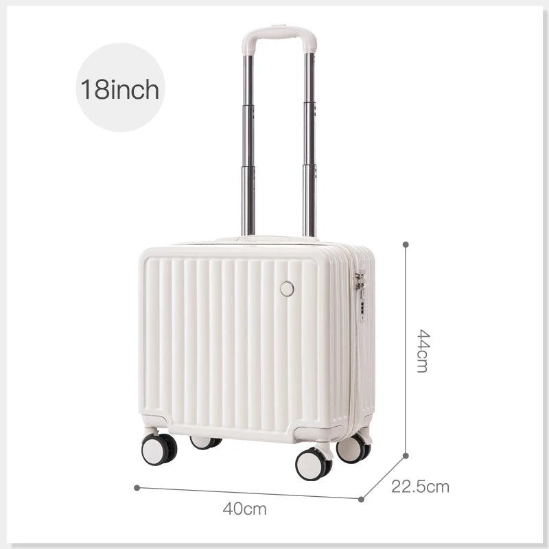 Travel Smart Aluminum Alloy Rolling Luggage with Cup Holder & Spinner Wheels