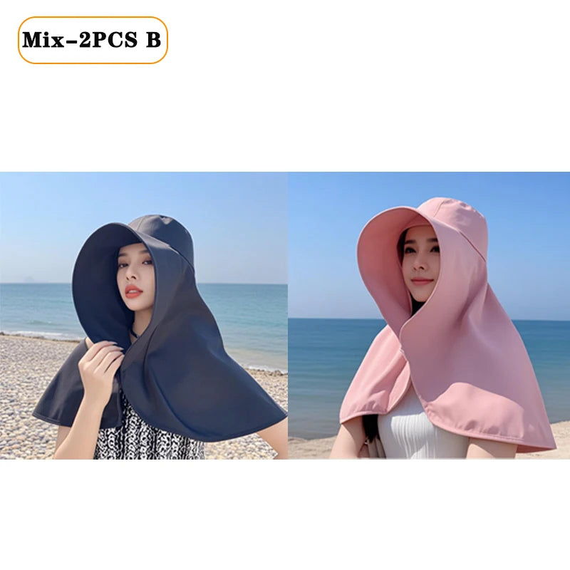 Women's Sun Protection Hat: Large Brim UV Face & Neck Cover