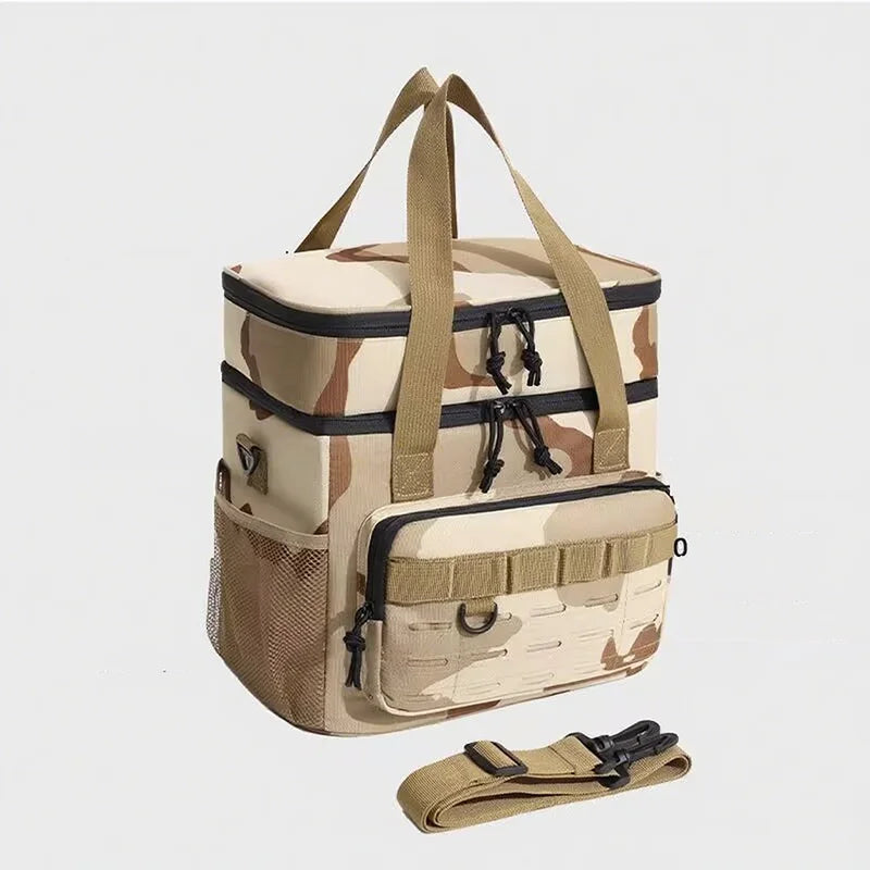 High-Capacity Tactical Thermal Double-Layer Insulated Cooler Bag Backpack