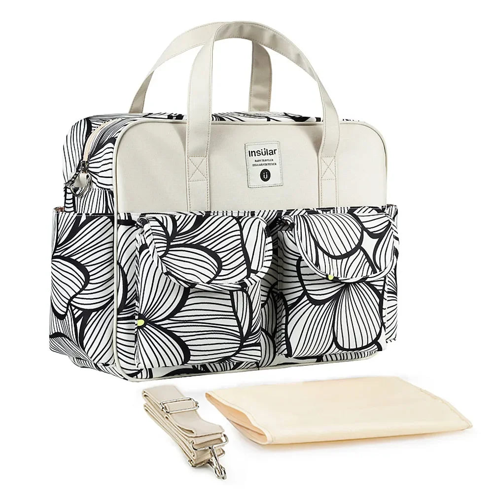 Insular Baby Diaper Bag: Fashion Nappy Stroller & Organizer Tote