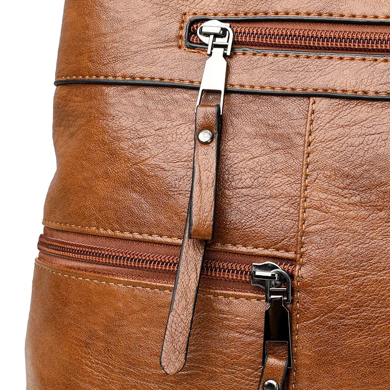 Elegant Women's Leather Handbag – Large Casual Tote & Crossbody Bag