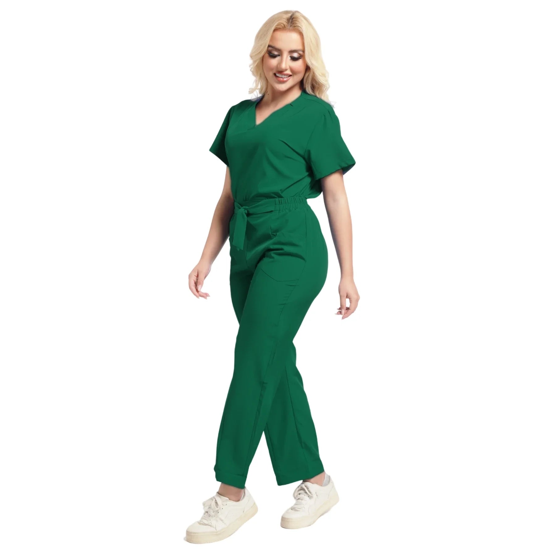 Plus Size Women's New Medical Scrubs Set - Pet Nurse & Salon Uniforms