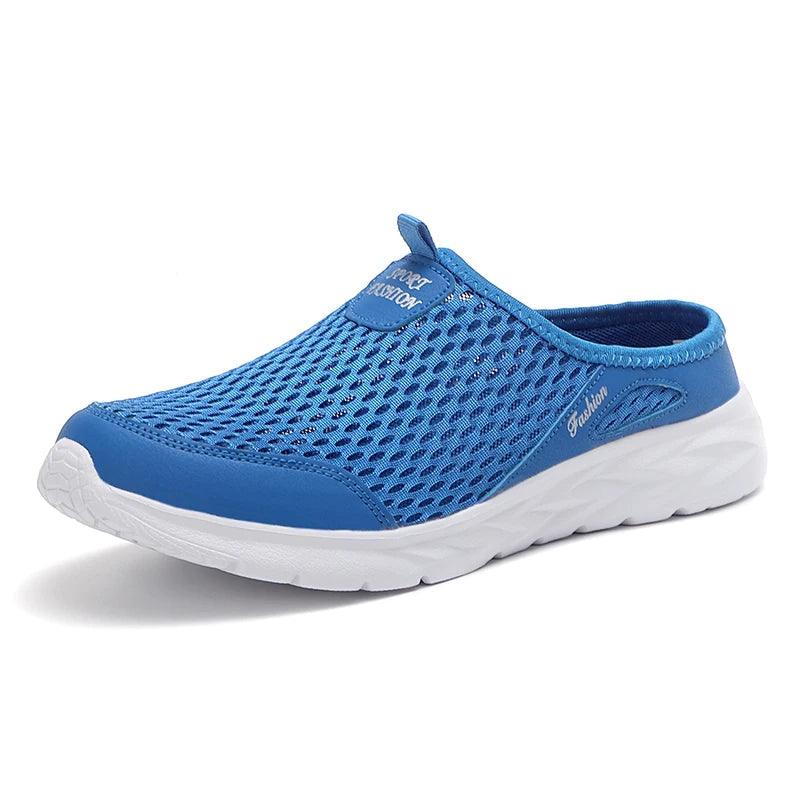 Breathable Mesh Men’s Summer Half Slippers | Lightweight Walking Shoes