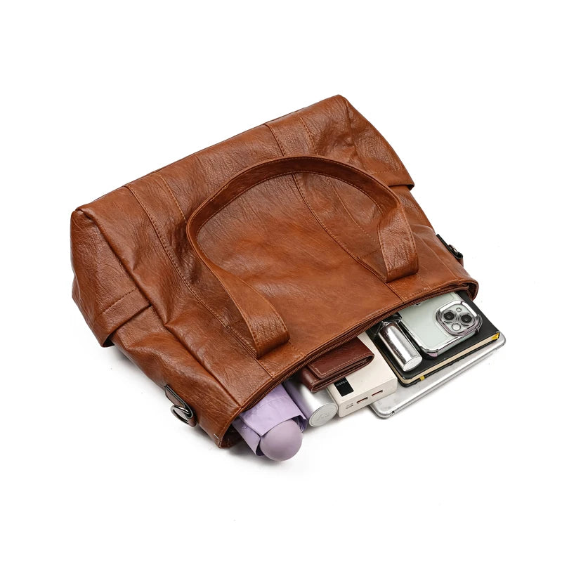 3-Piece Women's PU Leather Shoulder Crossbody Handbags Set
