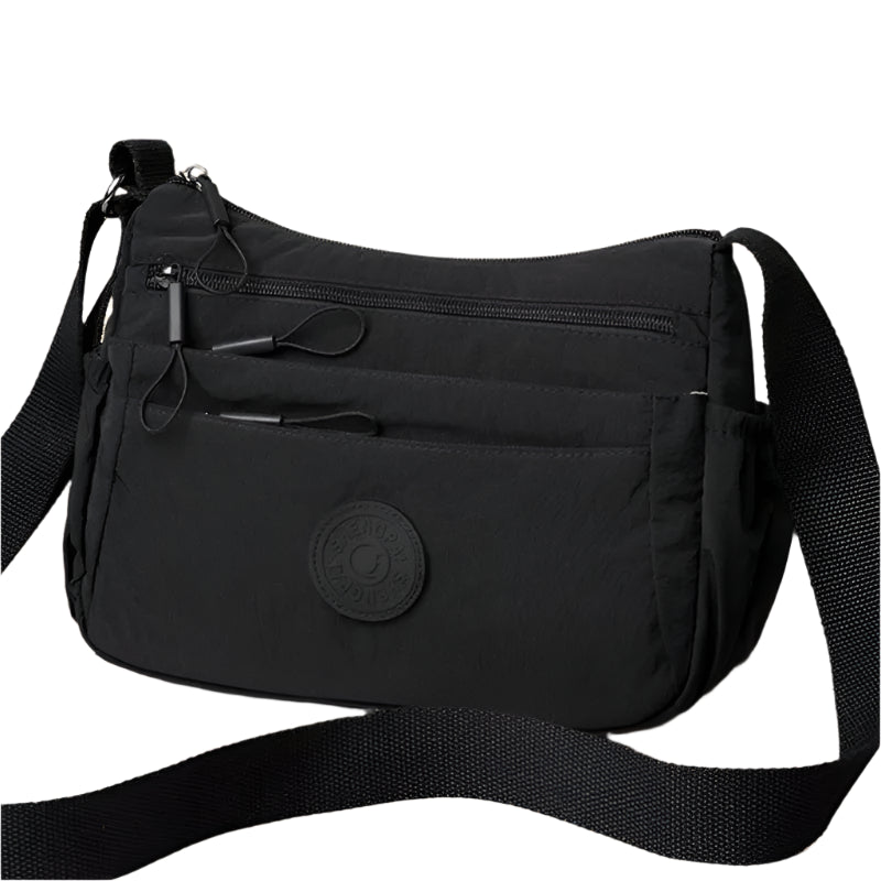 Women's Multi-Layer Crossbody Bag: Solid Color Multi-Pocket Versatile