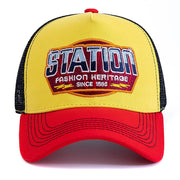 Unisex STATION Letter Mesh Baseball Cap – Breathable Summer Hat