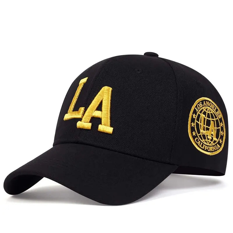 Unisex LA Embroidery Snapback Cap – Adjustable  Stylish Streetwear Hat