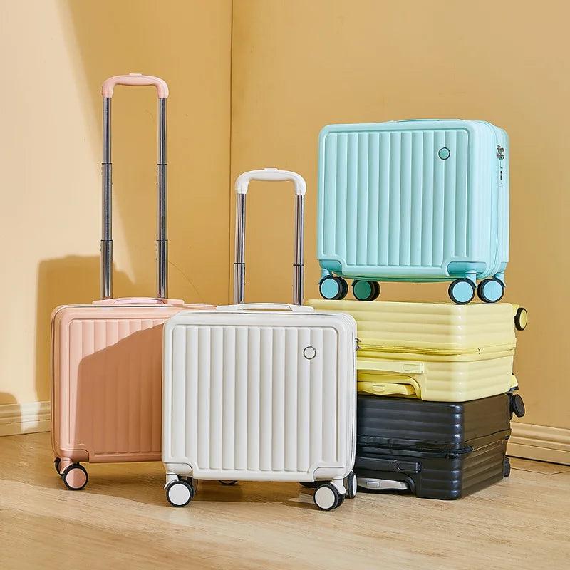 Travel Smart Aluminum Alloy Rolling Luggage with Cup Holder & Spinner Wheels