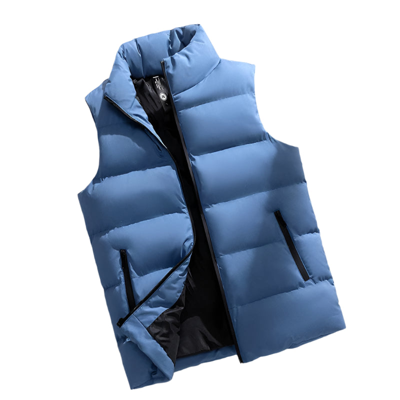 Men's Warm Winter Vest Jacket - Padded Sleeveless Coat