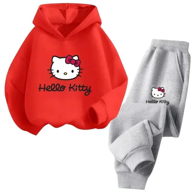 Girls' Hoodie & Pants Set – Cute Anime Tracksuit for Kids & Teens - JVMCL