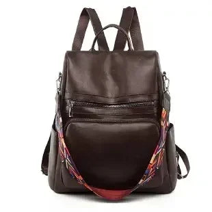 Vintage Leather Women’s Backpack – Fashionable Daily Commute & Travel Daypack