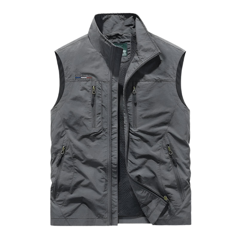 Men’s Multi-Pocket Fishing Vest – Breathable, Sleeveless, Outdoor Gear