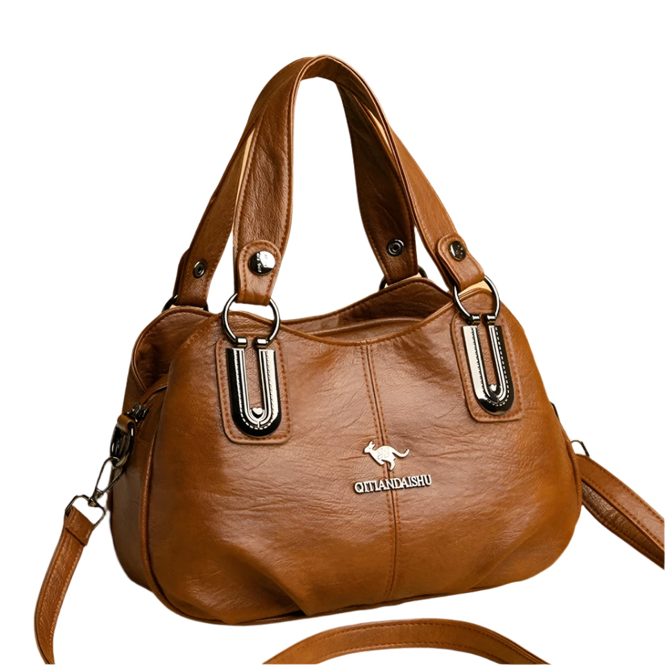 Luxury 3-Layer Handbag - Soft PU Leather Shoulder & Crossbody Bag
