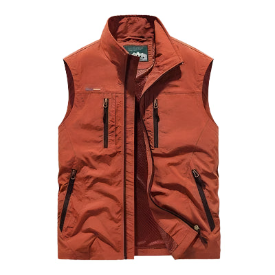 Men’s Multi-Pocket Fishing Vest – Breathable, Sleeveless, Outdoor Gear