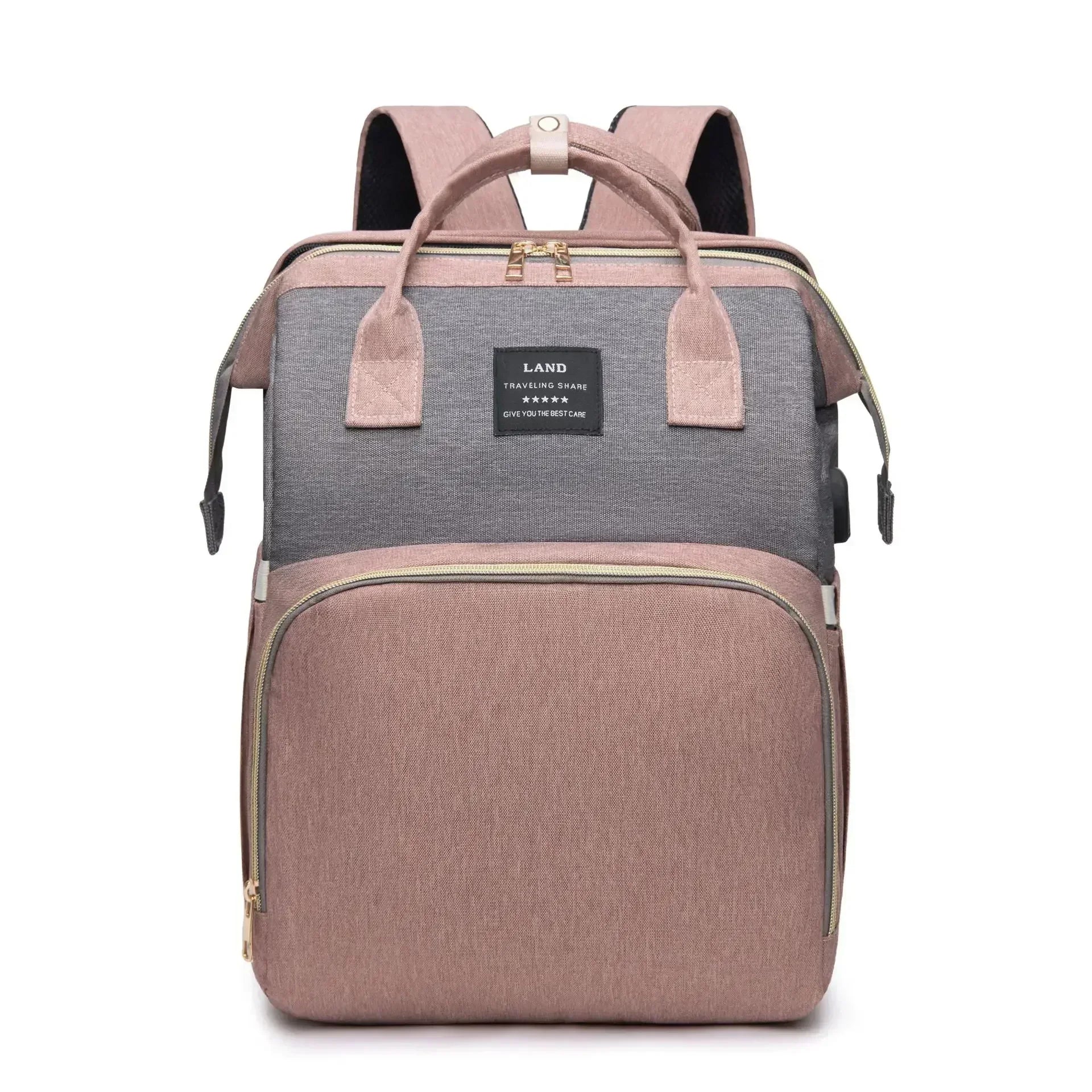 Folding Mommy Bag with Portable Crib – On-the-Go All-in-One Diaper Backpack