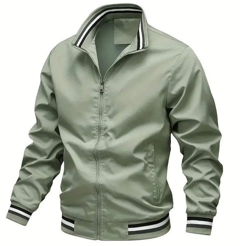 Men's Casual Retro Jacket: Zipper Flight Suit Baseball Fashion