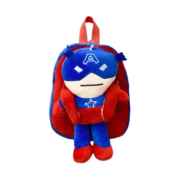 Marvel Superhero Backpack: Captain America & Spiderman Large Capacity