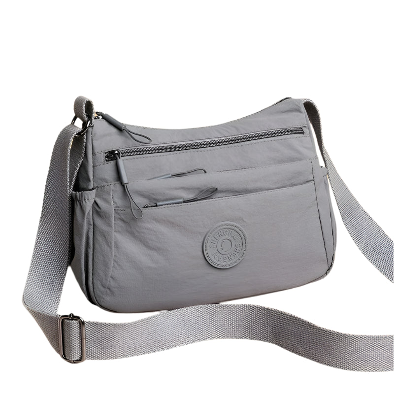 Women's Multi-Layer Crossbody Bag: Solid Color Multi-Pocket Versatile