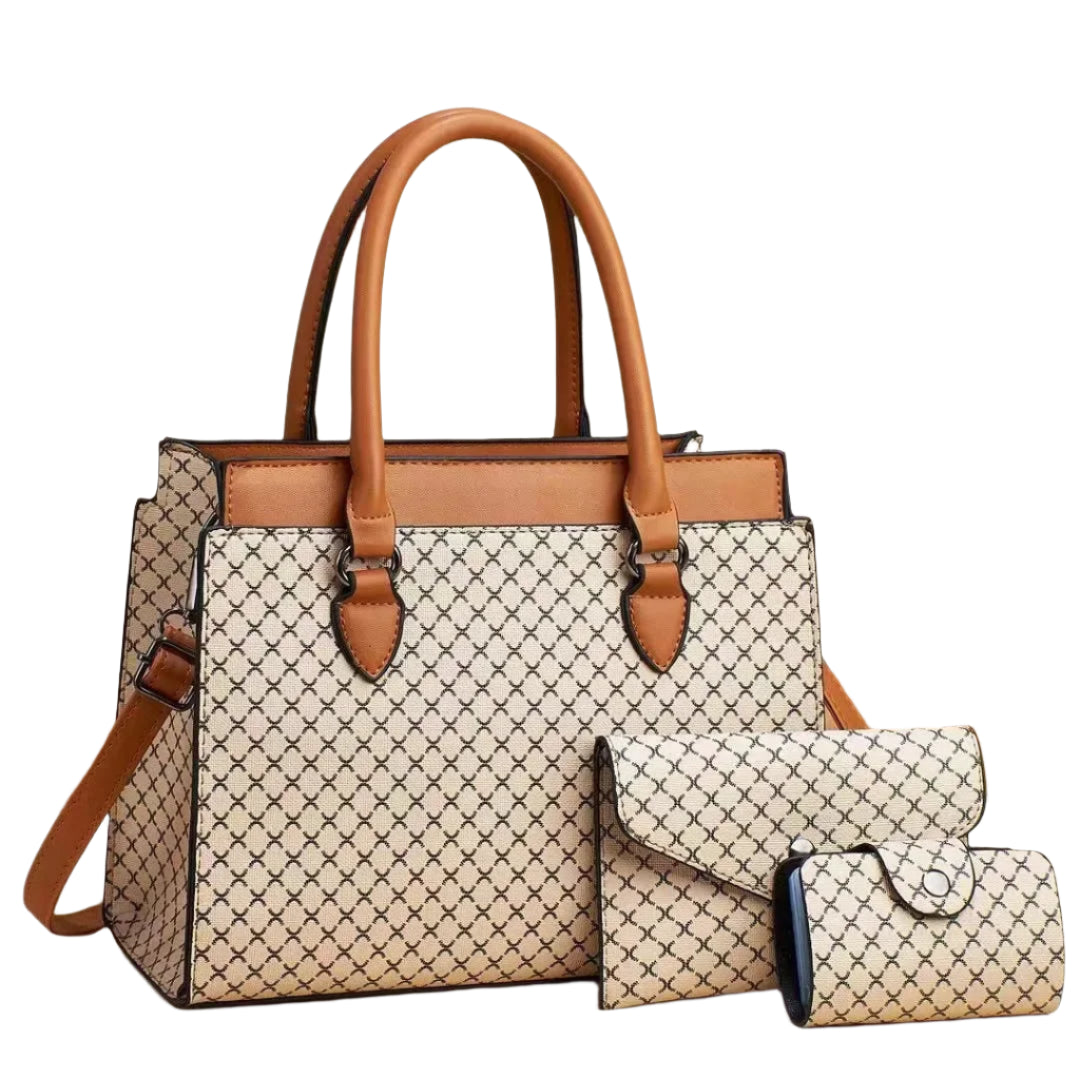 Color Block Retro Crossbody Tote – Women’s Large Capacity Handbag