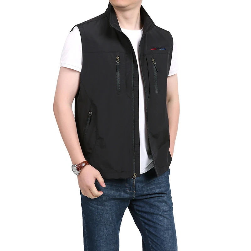 Men’s Multi-Pocket Fishing Vest – Breathable, Sleeveless, Outdoor Gear