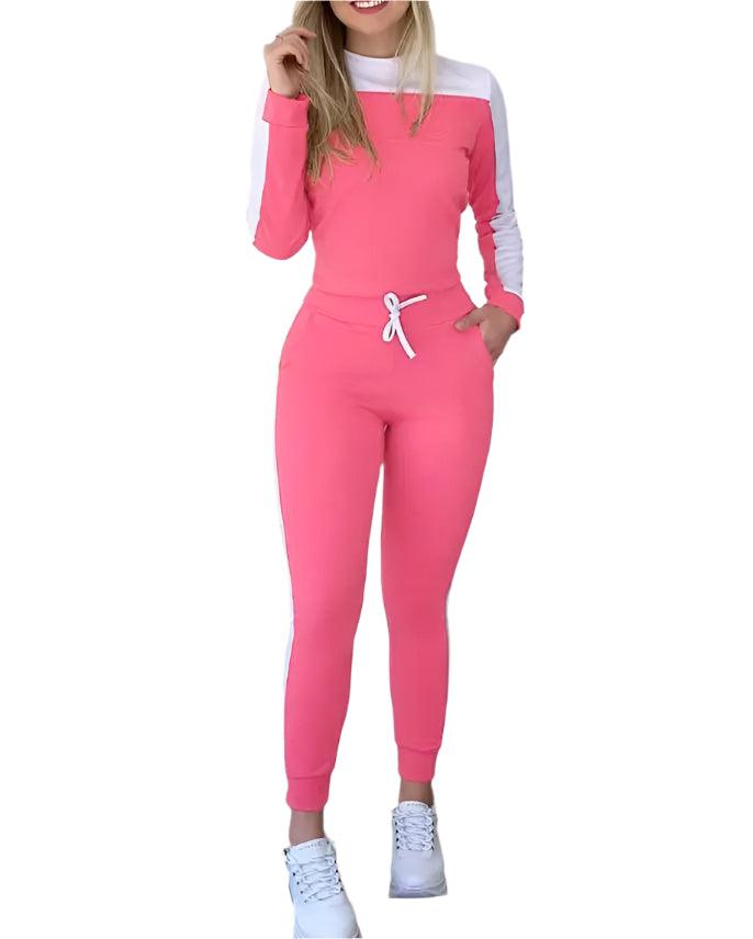 Elegant Autumn Stretch Tight Drawstring Women's Slimming Matching Pants Sets - JVMCL