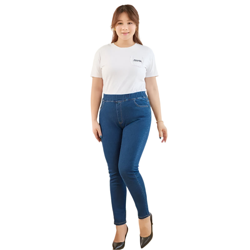 Plus Size Stretch Skinny Jeans | High Waist Tummy Control Denim