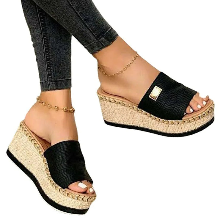 Women's Wedge Platform Slippers – Summer Slip-On Flip Flops