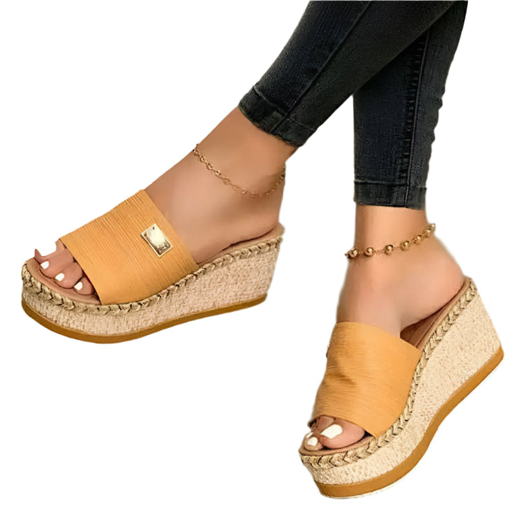 Women's Wedge Platform Slippers – Summer Slip-On Flip Flops
