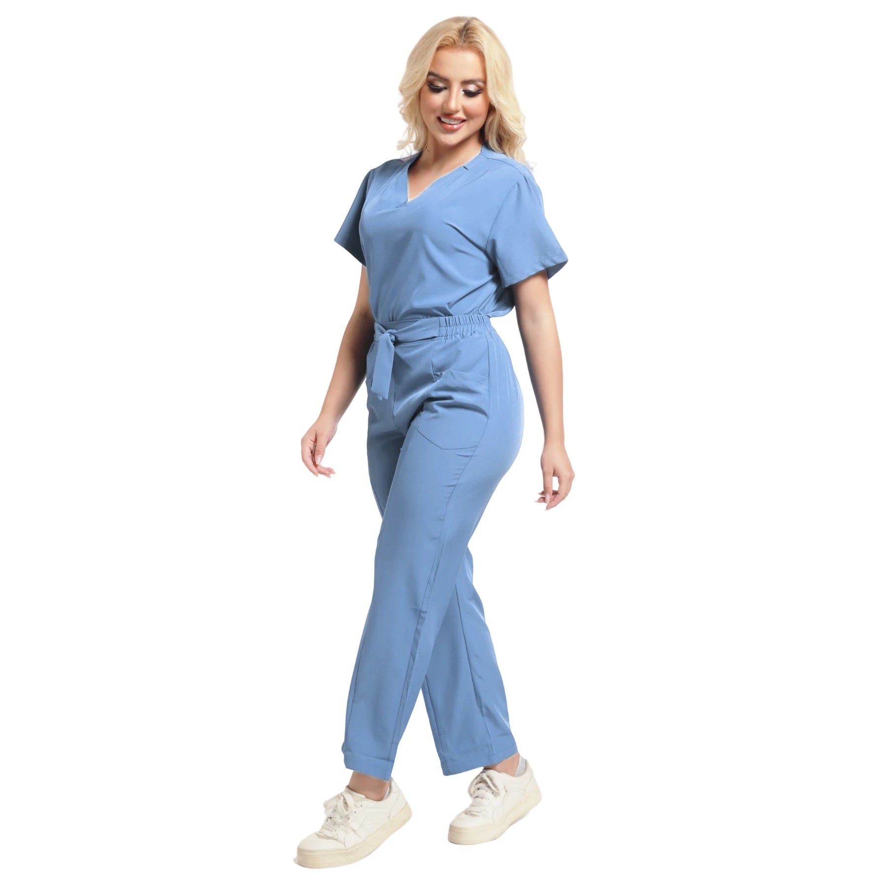Plus Size Women's New Medical Scrubs Set - Pet Nurse & Salon Uniforms