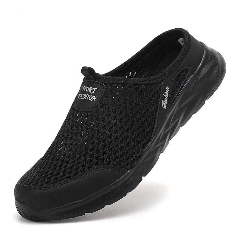Breathable Mesh Men’s Summer Half Slippers | Lightweight Walking Shoes