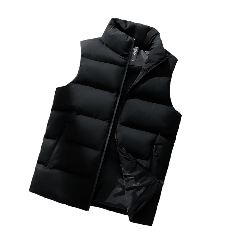 Men's Warm Winter Vest Jacket - Padded Sleeveless Coat