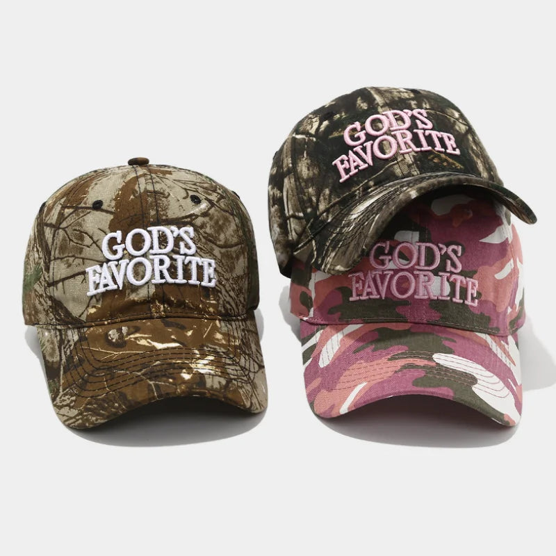 Rugged Vintage unisex American Retro Camouflage Embroidery Baseball Cap