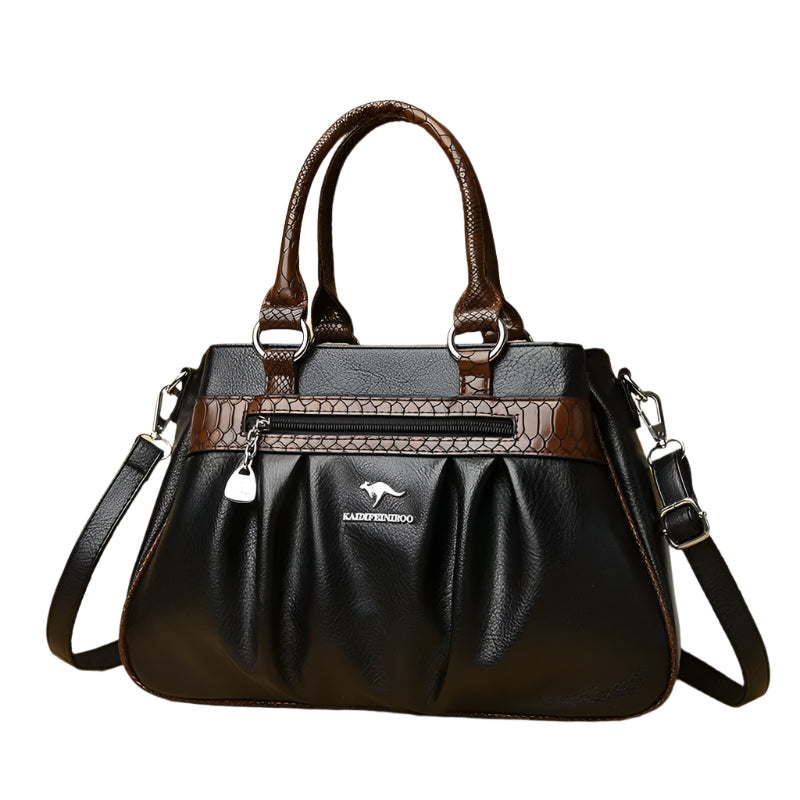 Large Capacity PU Leather Tote – Casual Shoulder Handbag for Women