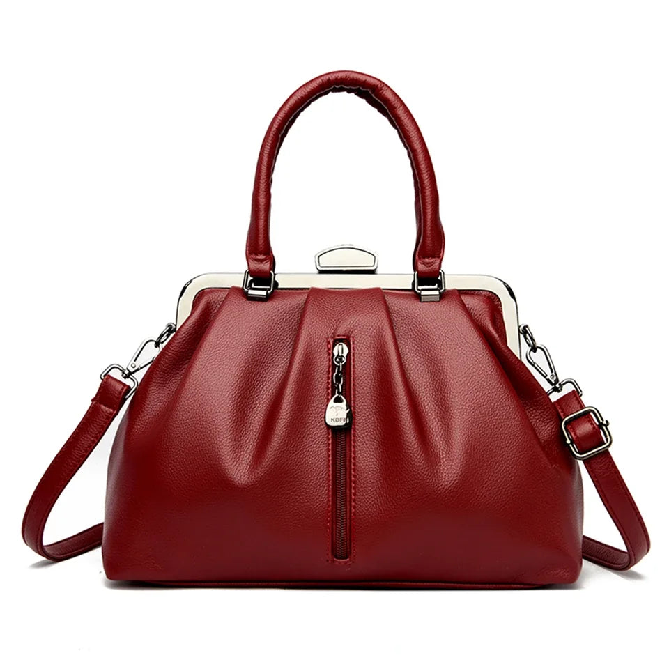 Women's Casual Tote Bag: Designer PU Leather Shoulder Crossbody