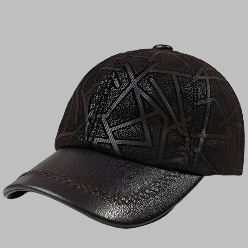 Genuine Leather Sheepskin Baseball Cap for Men & Women – Adjustable Fit