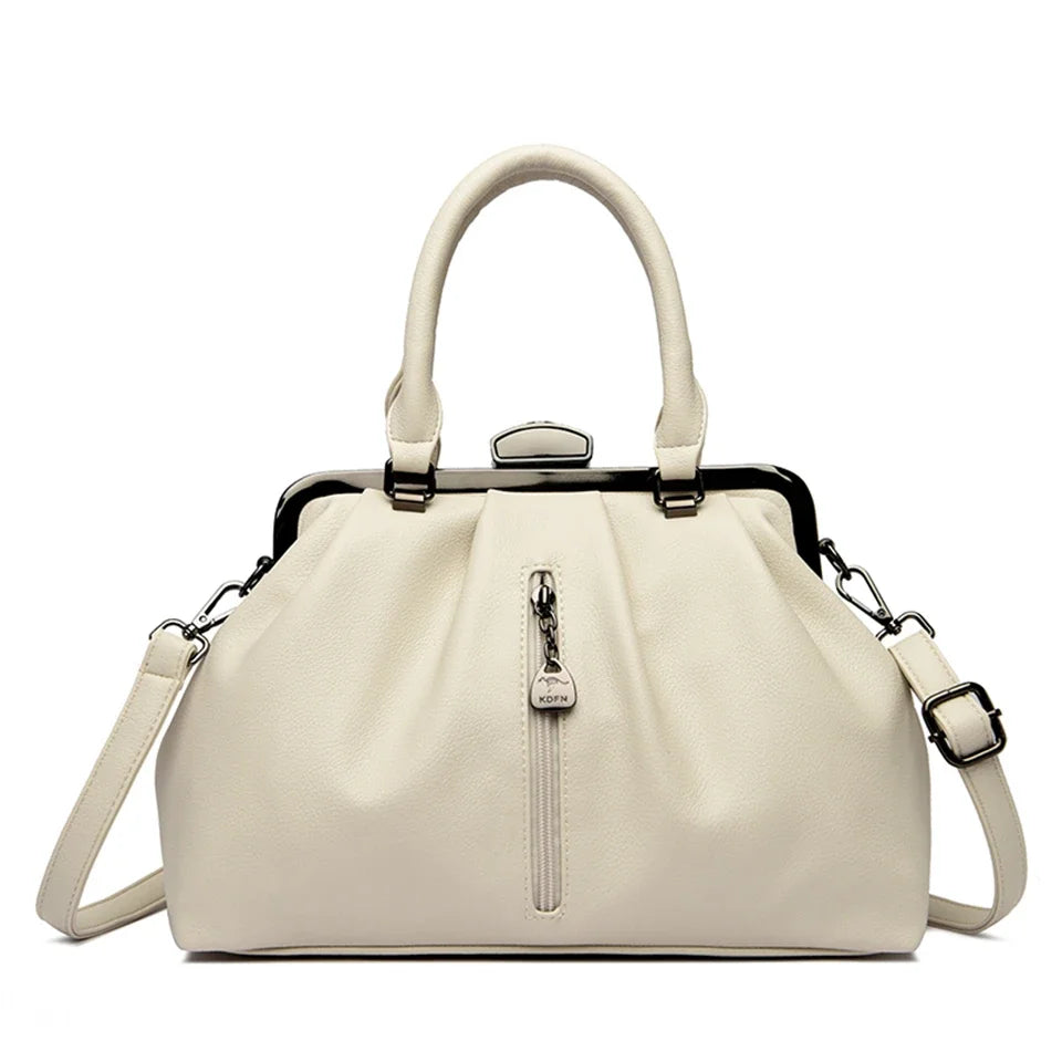 Women's Casual Tote Bag: Designer PU Leather Shoulder Crossbody
