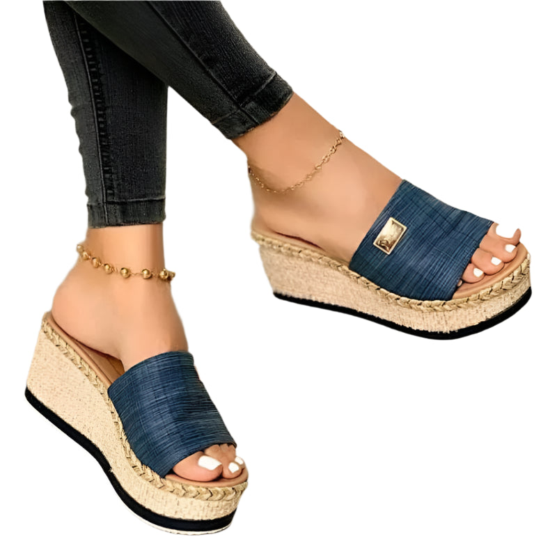 Women's Wedge Platform Slippers – Summer Slip-On Flip Flops