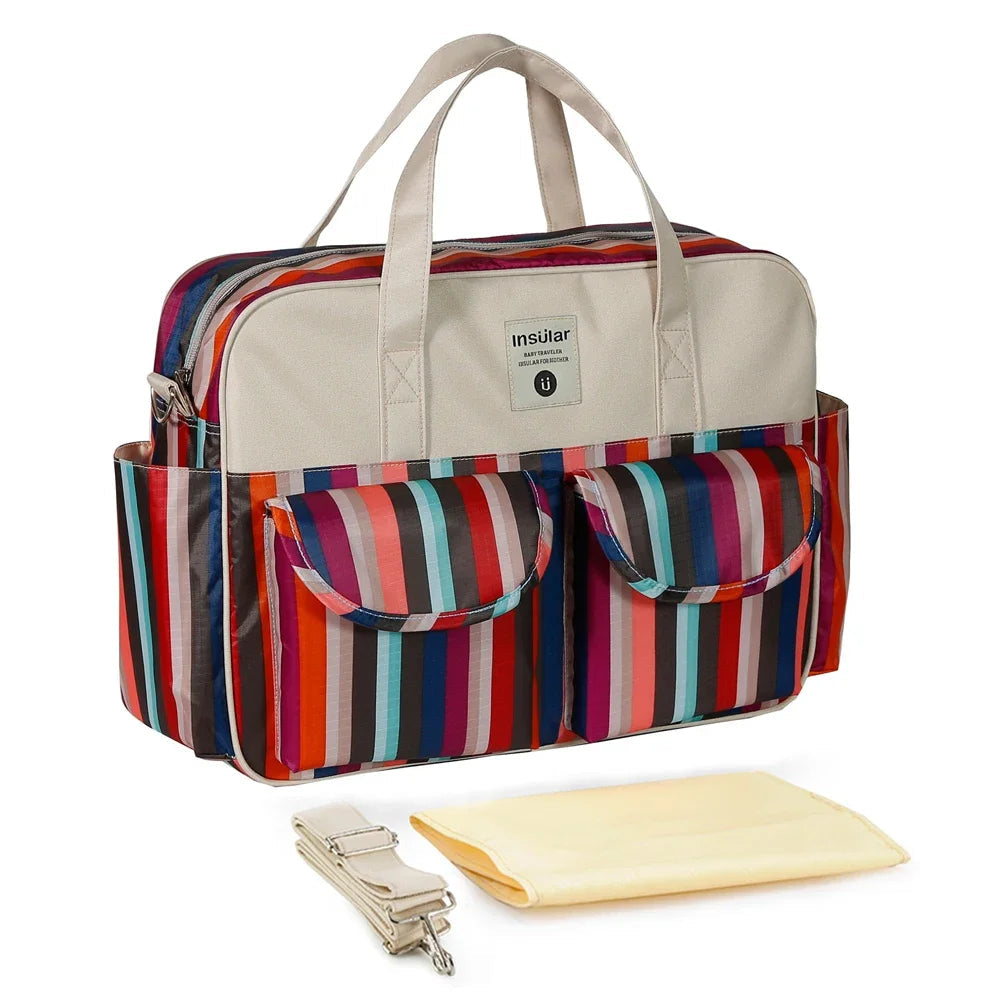 Insular Baby Diaper Bag: Fashion Nappy Stroller & Organizer Tote