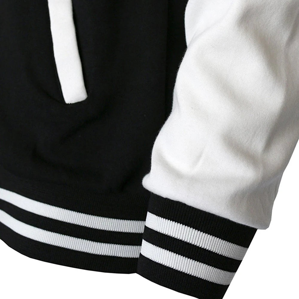 Men's Loose Oversized Fleece Baseball Jacket: Street Style Warmth
