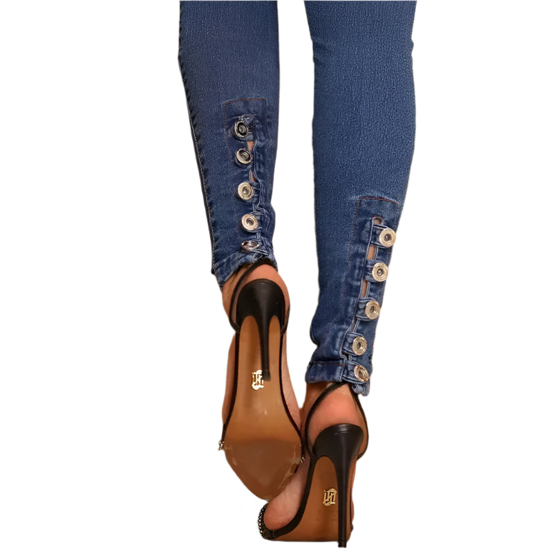 Spring Fashion High Waist Skinny Jeans - Women's Slim Stretch Denim