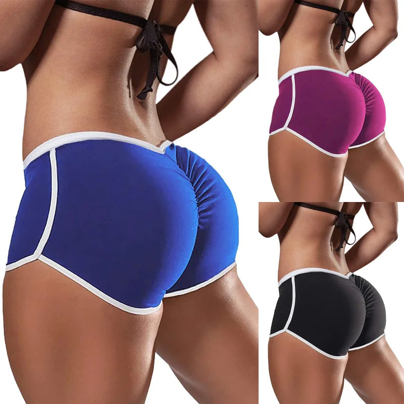 Women's Low Waist Sport Shorts: Sexy Skinny Fitness Training Shorts