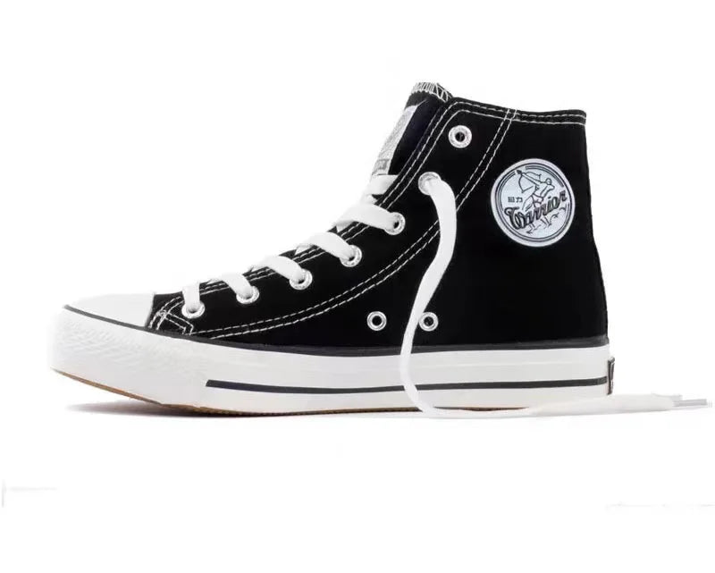 Topfight Unisex High Top Canvas Sneakers – Trendy Vulcanized Streetwear Boots