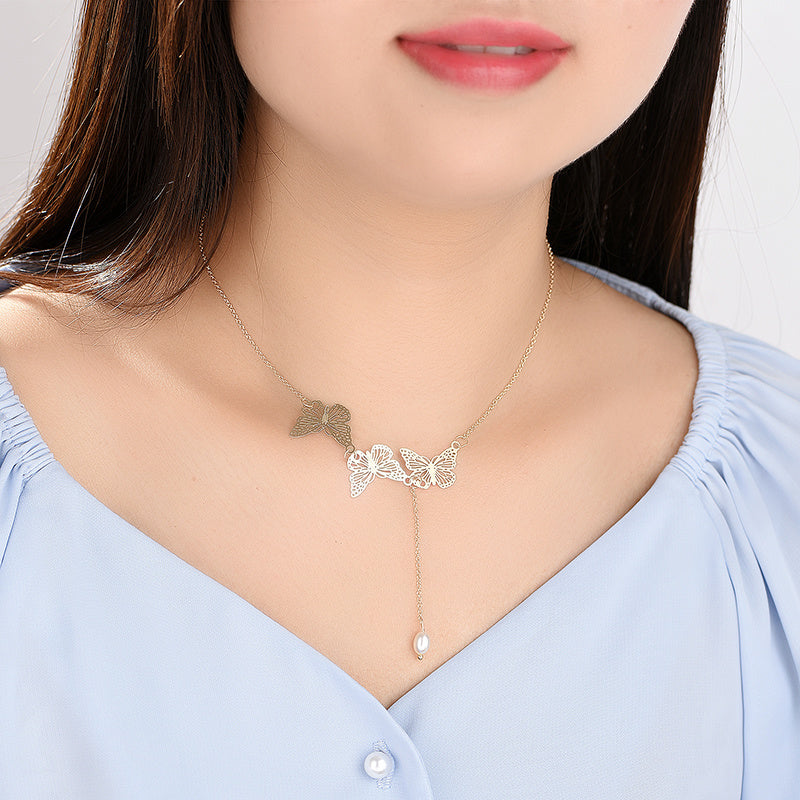 Elegant Sweet Style Women’s Clavicle Necklace with Geometric Pendant