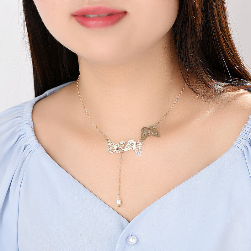 Elegant Sweet Style Women’s Clavicle Necklace with Geometric Pendant