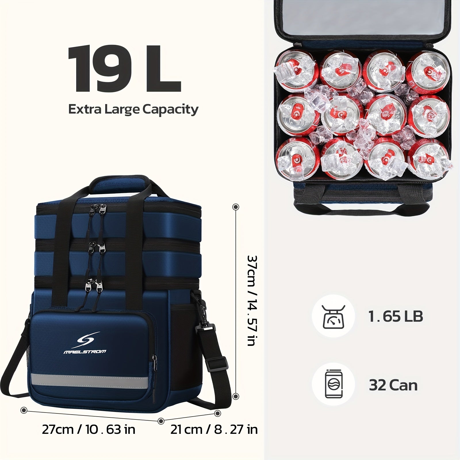 Maelstrom Insulated 5.02-Gallon Lunch Bag for Women & Men