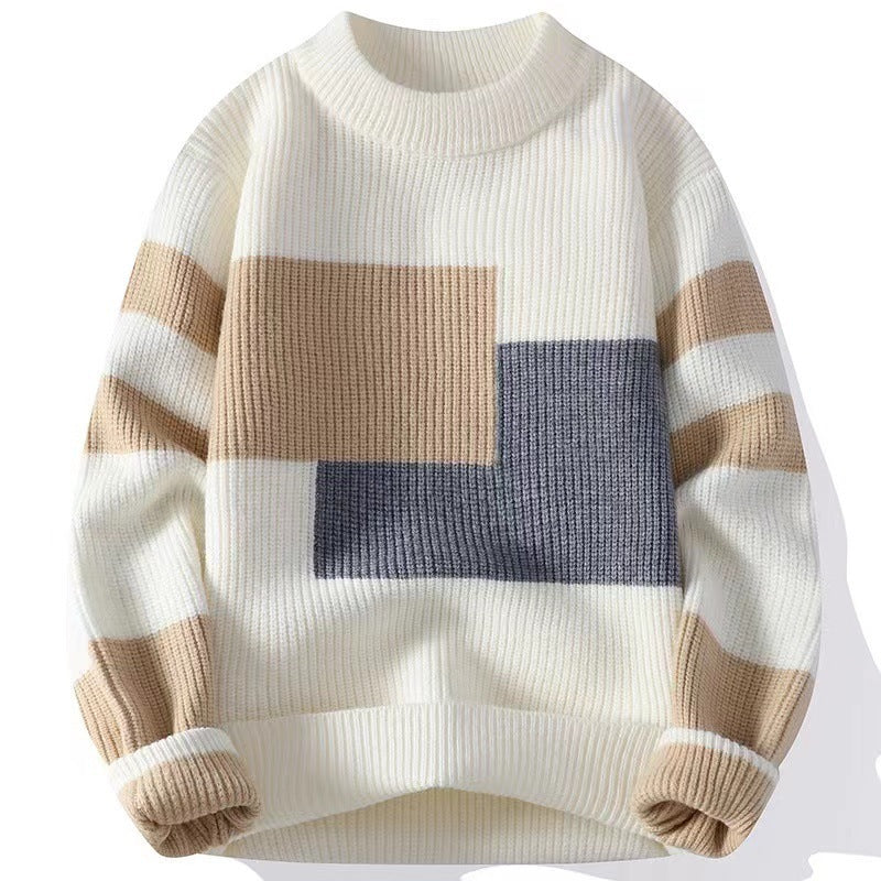 Men’s Winter Loose Knitwear Sweater – Casual Hong Kong Style Pullover