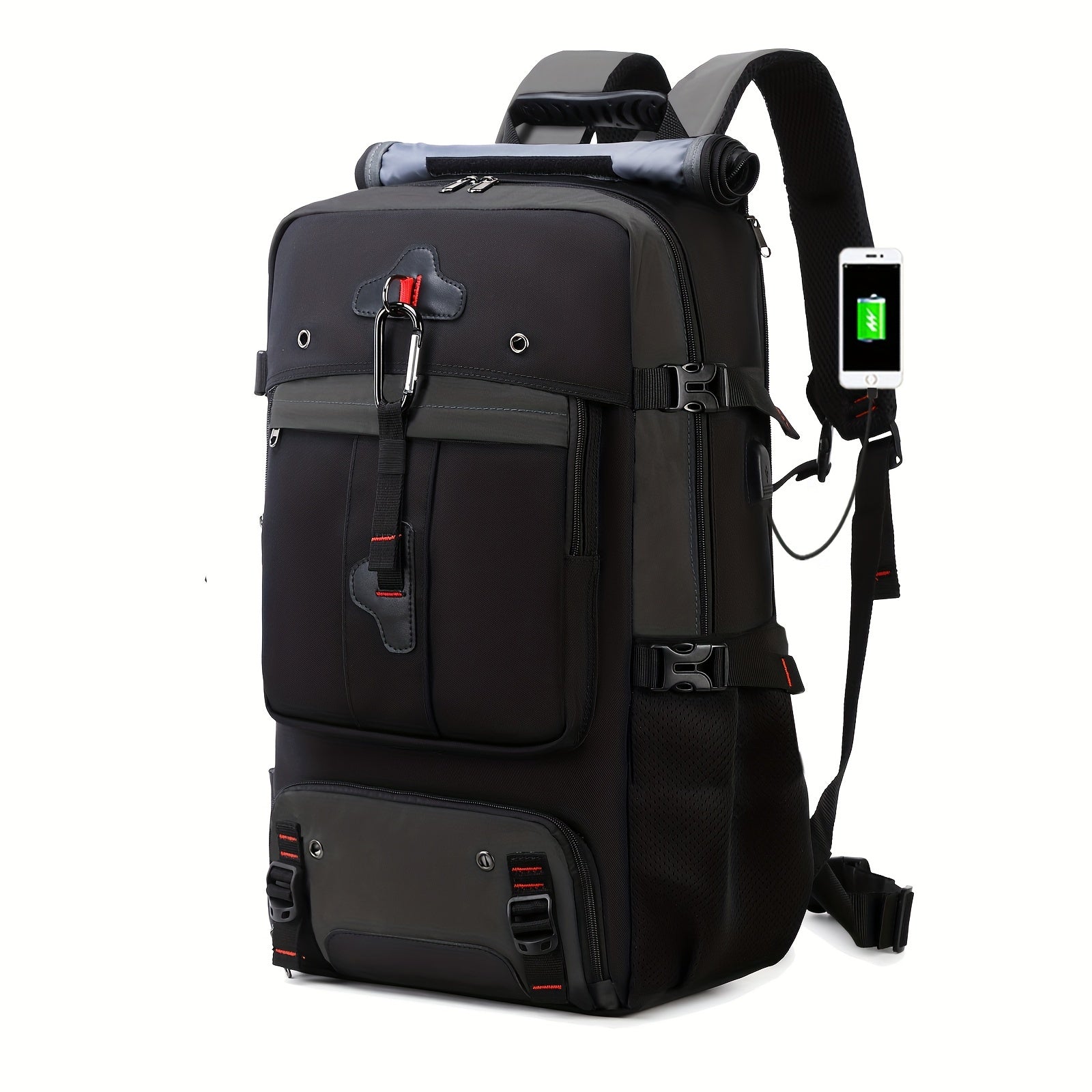 Airline Approved Travel Backpack: USB, Shoe & 17.3" Laptop Sleeve